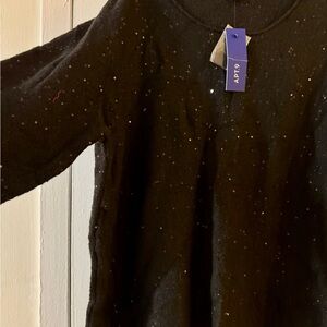 Apt. 9 Black Women's Sweater with Subtle Sparkle